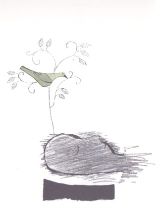 tekening Willemien Min uit: Maar jij, Querido 2004