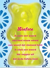 Jij bent de liefste - Plint Liefste Plint ansichtkaart en poster Liefste