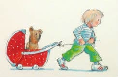 Jij en ik en mijn rode fiets - illustratie Jij en ik en mijn rode fiets - illustratie