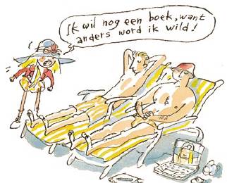 Links Jubelientje met een "wens". Rechts Hans Hagen en Philip Hopman.