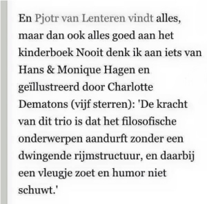 Aankondiging in de Volkskrant